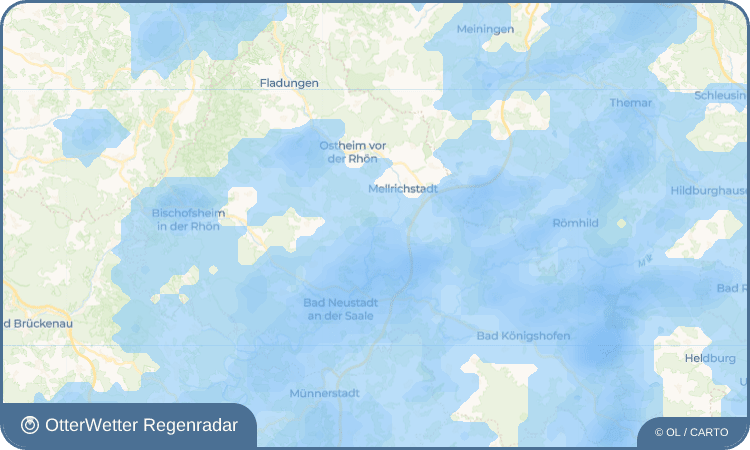 OtterWetter Regenradar-Widget Mittelstreu