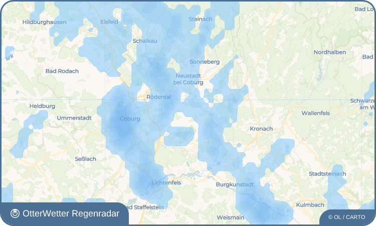 OtterWetter Regenradar-Widget Mittelwasungen