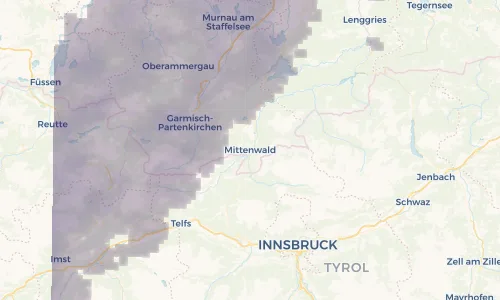 Regenradar Vorschaubild - Aktuelle Niederschläge in Mittenwald und Umgebung
