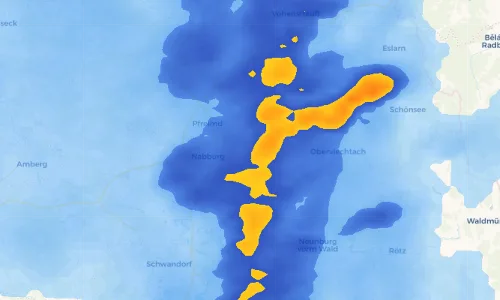 Regenradar Vorschaubild - Aktuelle Niederschläge in Mitteraich und Umgebung
