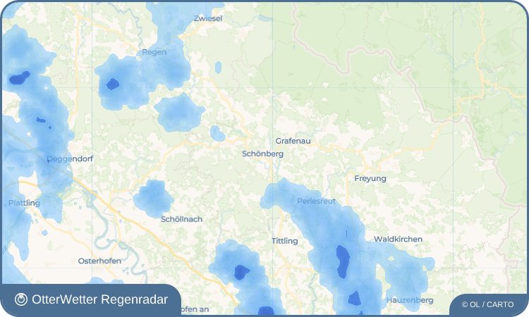 OtterWetter Regenradar-Widget Mitternach