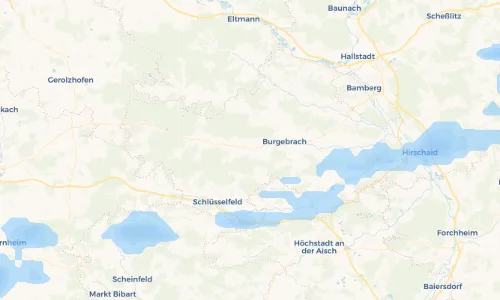 Regenradar Vorschaubild - Aktuelle Niederschläge in Mönchsambach und Umgebung