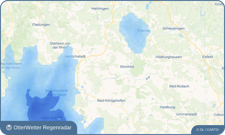 OtterWetter Regenradar-Widget Mönchshof