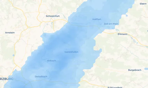 Regenradar Vorschaubild - Aktuelle Niederschläge in Mönchstockheim und Umgebung