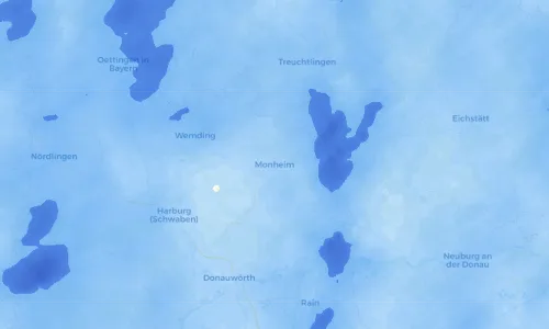 Regenradar Vorschaubild - Aktuelle Niederschläge in Monheim und Umgebung