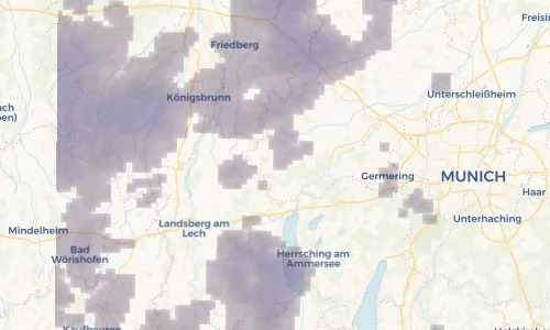 Regenradar Vorschaubild - Aktuelle Niederschläge in Moorenweis und Umgebung