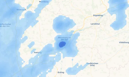Regenradar Vorschaubild - Aktuelle Niederschläge in Moosburg an der Isar und Umgebung