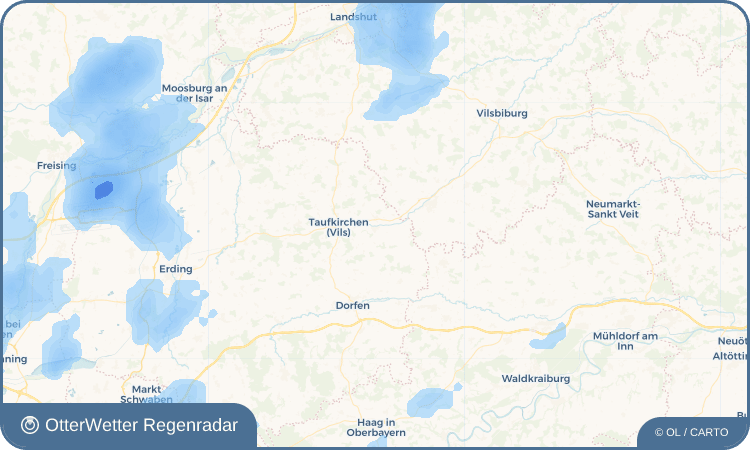 OtterWetter Regenradar-Widget Moosen (Vils)
