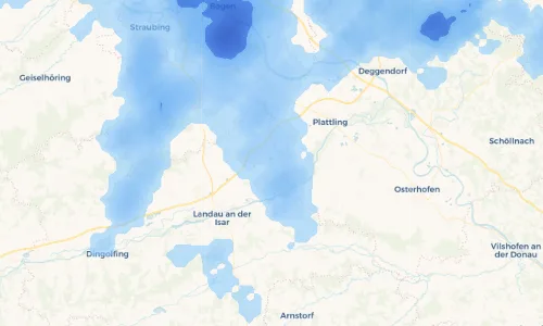 Regenradar Vorschaubild - Aktuelle Niederschläge in Moosfürth und Umgebung