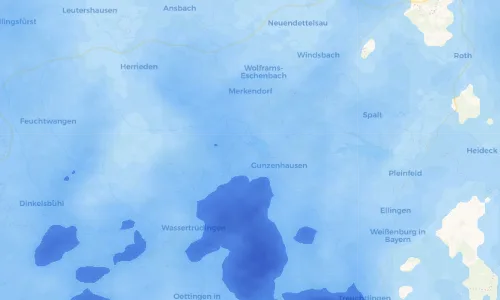 Regenradar Vorschaubild - Aktuelle Niederschläge in Mooskorb und Umgebung