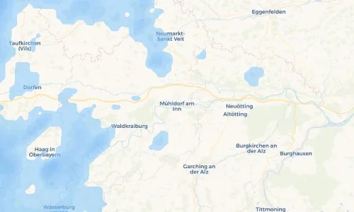 Regenradar Vorschaubild - Aktuelle Niederschläge in Mühldorf am Inn und Umgebung