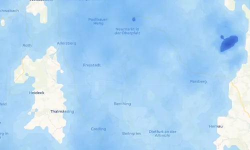 Regenradar Vorschaubild - Aktuelle Niederschläge in Mühlhausen und Umgebung