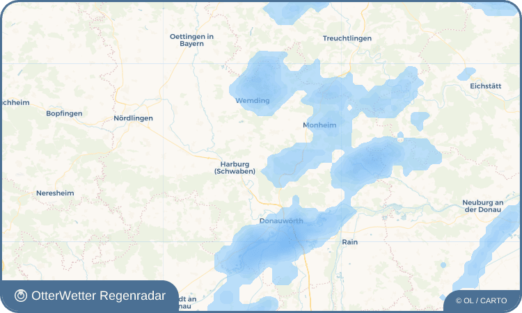 Wetter-Widget-Vorschau mit Vorhersagedaten für Mündling