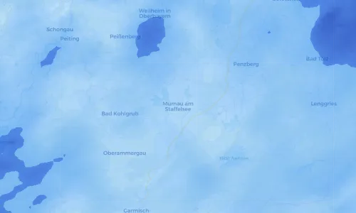 Regenradar Vorschaubild - Aktuelle Niederschläge in Murnau am Staffelsee und Umgebung