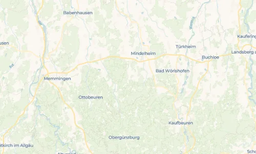 Regenradar Vorschaubild - Aktuelle Niederschläge in Mussenhausen und Umgebung