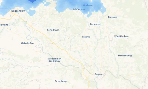 Regenradar Vorschaubild - Aktuelle Niederschläge in Nammering und Umgebung