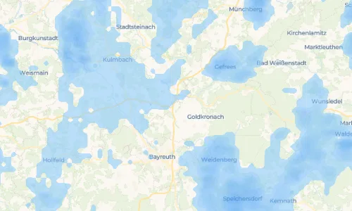 Regenradar Vorschaubild - Aktuelle Niederschläge in Nenntmannsreuth und Umgebung