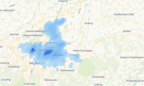 Regenradar Vorschaubild - Aktuelle Niederschläge in Neufinsing und Umgebung