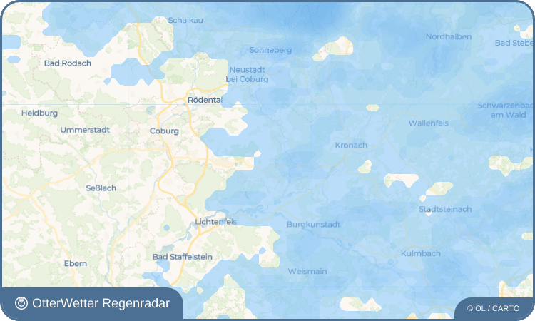 OtterWetter Regenradar-Widget Neuses am Brand