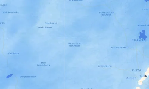 Regenradar Vorschaubild - Aktuelle Niederschläge in Neustadt an der Aisch und Umgebung
