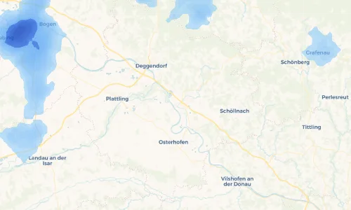 Regenradar Vorschaubild - Aktuelle Niederschläge in Niederalteich und Umgebung