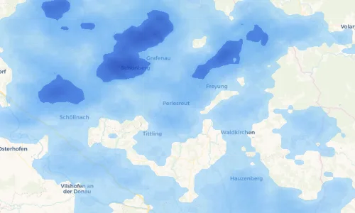 Regenradar-Vorschau: aktuelle Niederschläge in Niederperlesreut und Umgebung
