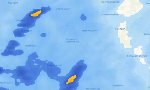 Regenradar Vorschaubild - Aktuelle Niederschläge in Niederraunau und Umgebung