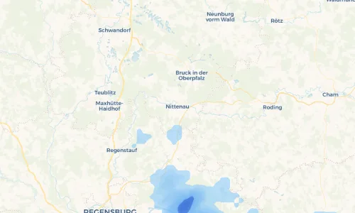 Regenradar Vorschaubild - Aktuelle Niederschläge in Nittenau und Umgebung