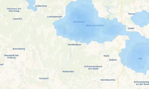 Regenradar Vorschaubild - Aktuelle Niederschläge in Nordhalben und Umgebung