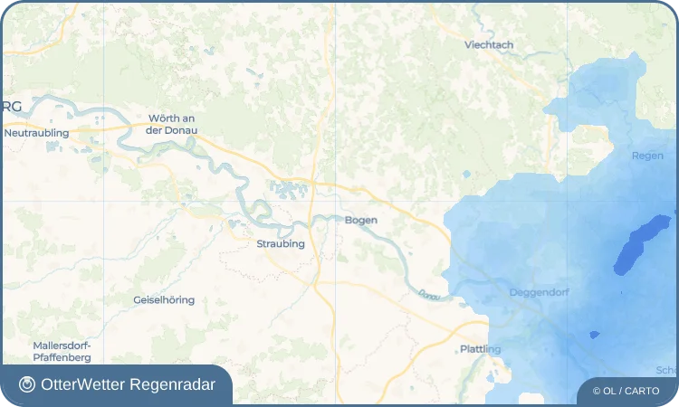 Widget-Vorschau für Oberalteich Wetter-Widget-Vorschau mit Vorhersagedaten für Oberalteich