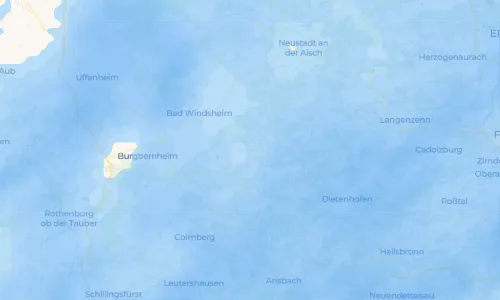 Regenradar Vorschaubild - Aktuelle Niederschläge in Oberaltenbernheim und Umgebung