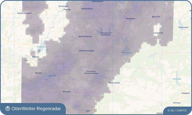 Widget-Vorschau für Oberau Wetter-Widget-Vorschau mit Vorhersagedaten für Oberau