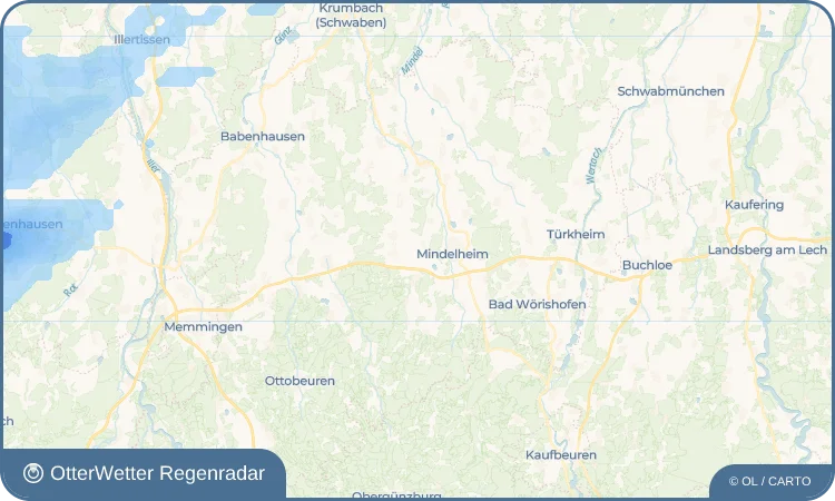 Wetter-Widget-Vorschau mit Vorhersagedaten für Oberauerbach