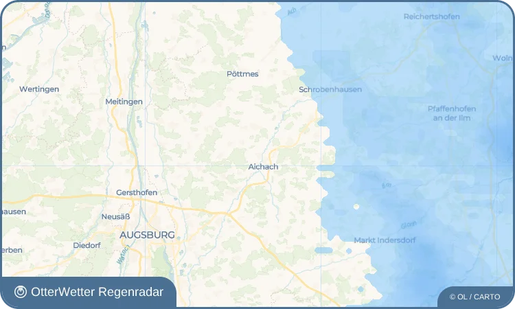Widget-Vorschau für Oberbernbach Wetter-Widget-Vorschau mit Vorhersagedaten für Oberbernbach