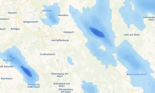 Regenradar Vorschaubild - Aktuelle Niederschläge in Oberbessenbach und Umgebung