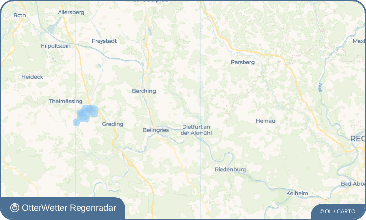 OtterWetter Regenradar-Widget Oberbürg