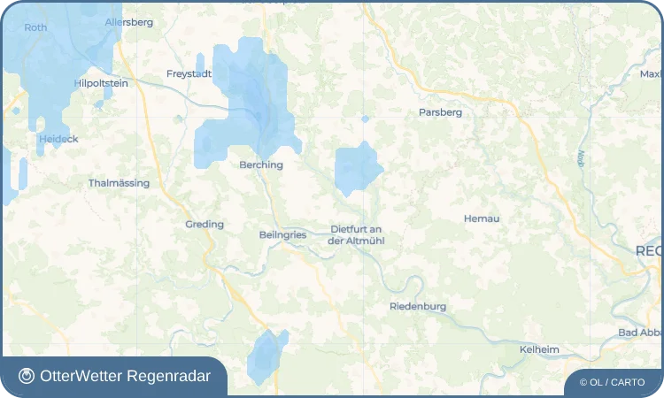 Widget-Vorschau für Oberbürg Wetter-Widget-Vorschau mit Vorhersagedaten für Oberbürg