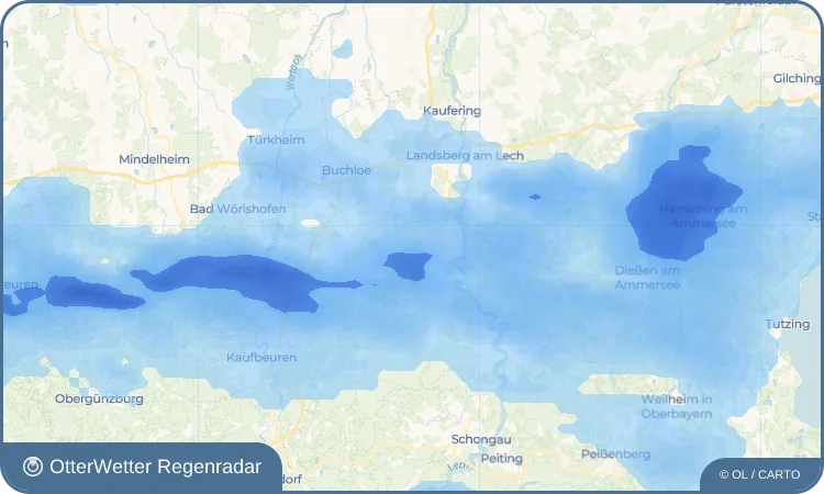 Widget-Vorschau für Oberdießen Wetter-Widget-Vorschau mit Vorhersagedaten für Oberdießen