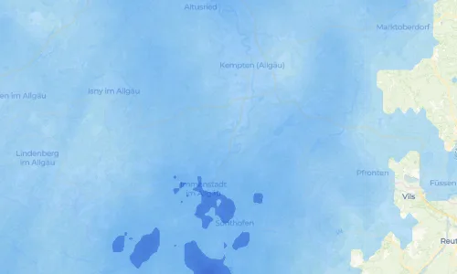Regenradar Vorschaubild - Aktuelle Niederschläge in Oberdorf bei Immenstadt und Umgebung