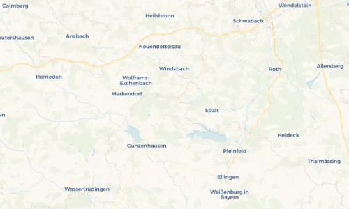 Regenradar Vorschaubild - Aktuelle Niederschläge in Obererlbach und Umgebung