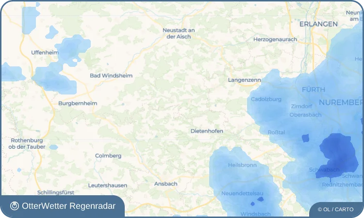 Widget-Vorschau für Oberfeldbrecht Wetter-Widget-Vorschau mit Vorhersagedaten für Oberfeldbrecht