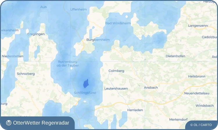Wetter-Widget-Vorschau mit Vorhersagedaten für Oberfelden