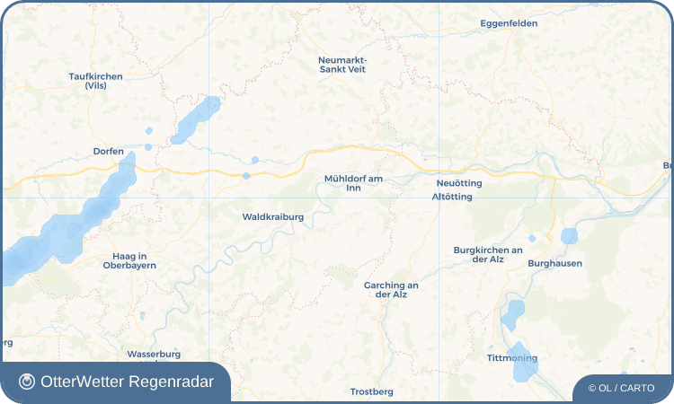 Widget-Vorschau für Oberflossing Wetter-Widget-Vorschau mit Vorhersagedaten für Oberflossing