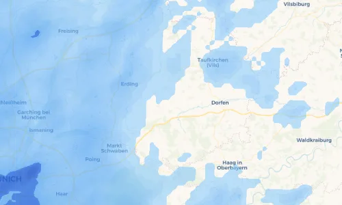 Regenradar Vorschaubild - Aktuelle Niederschläge in Obergeislbach und Umgebung