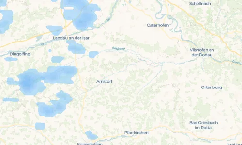 Regenradar Vorschaubild - Aktuelle Niederschläge in Obergrafendorf und Umgebung