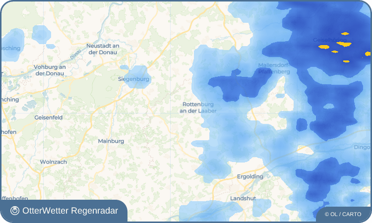 OtterWetter Regenradar-Widget Oberhatzkofen