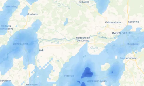 Regenradar Vorschaubild - Aktuelle Niederschläge in Oberhausen und Umgebung
