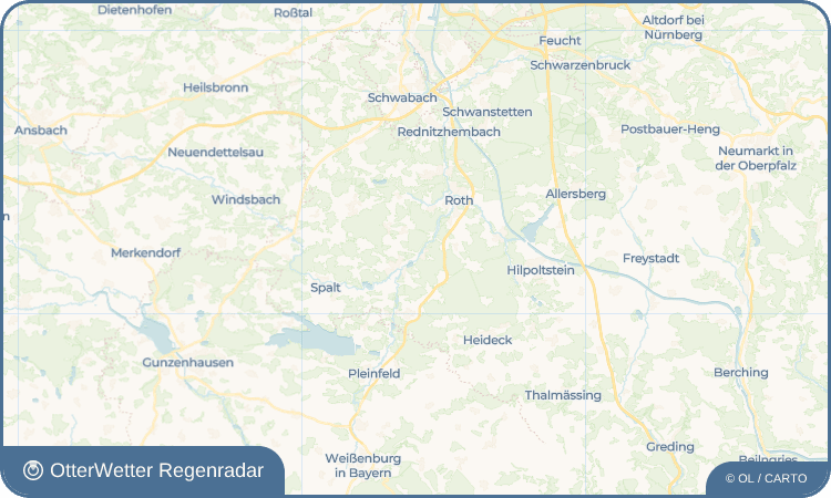OtterWetter Regenradar-Widget Oberheckenhofen