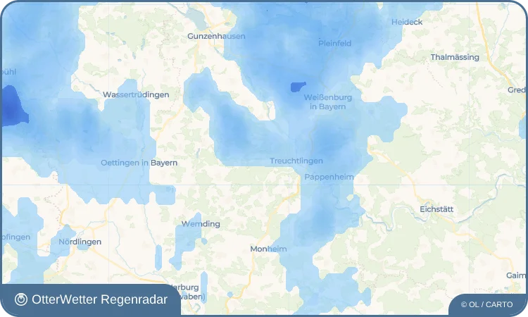 Wetter-Widget-Vorschau mit Vorhersagedaten für Oberheumödern