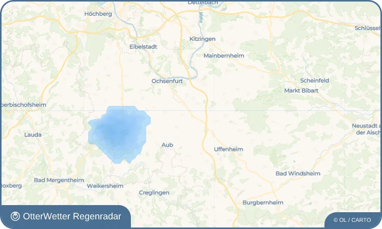 Widget-Vorschau für Oberickelsheim Wetter-Widget-Vorschau mit Vorhersagedaten für Oberickelsheim